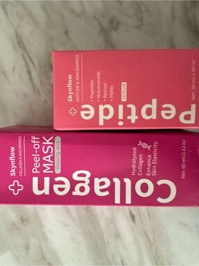 Collagen Peel-Off Mask & Peptide Serum - Pink